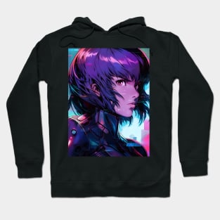 Cybernetic Journeys: Ghost in the Shell Aesthetics, Techno-Thriller Manga, and Mind-Bending Cyber Warfare Art Hoodie